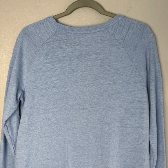 Loft blue asymmetrical hem sweatshirt top M - Picture 5 of 9